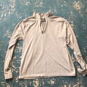 Men’s Rhône Quarter Zip - light grey, size large. Good pre owned condition.